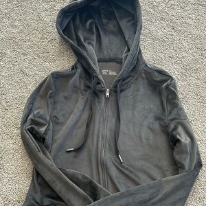 Aerie Velour Zip Up Hoodie Sweatshirt. Size Small.